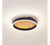 Plafonnier LED Menulis Lucande, dimmable, noir, Salon / Salle à manger, Matière Plastique, Moderne, Plafonnier LED