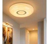 Plafonnier LED Métal Blanc Rond Lampe De Couloir Lampe De Salle À Manger 34x9 Cm