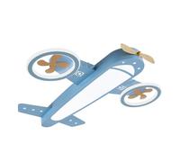Plafonnier LED mignon et élégant avec motif d'avion - Température de couleur réglable avec une télécommande - Éclairage de plafond pour chambre d'enfant - Pour chambre d'enfant - Pour chambre d'enfant
