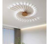 Plafonnier Led Moderne,42 TêTes,éClairage De Plafond Semi-Encastré À Intensité Variable,Lustres DoréS,Plafonniers Pour Chambre À Coucher,Salon,Cuisine,Salle À Manger,3000 K-6000 K Avec Télécommande