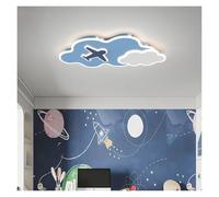 Plafonnier LED moderne à intensité variable avec télécommande, idéal pour la chambre d'enfant, le bureau ou la chambre à coucher. Lustre LED bleu nuage astronaute, luminaire adapté aux restaurants.