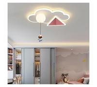 Plafonnier LED moderne à intensité variable avec télécommande, idéal pour la chambre d'enfant, le bureau ou la chambre à coucher. Lustre LED bleu nuage astronaute, luminaire adapté aux restaurants.