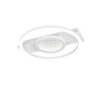 Plafonnier LED moderne blanc géométrique effet miroir 16W 4000K WHEELER
