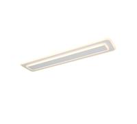 Plafonnier LED moderne blanc rectangulaire 90 cm 35W télécommande dimmable