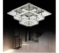 Plafonnier LED Moderne en Cristal COUNT - Marque - 1pcs 30cm Carré - Blanc - 40W - E27