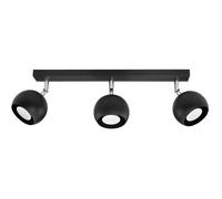 Plafonnier LED moderne LOFT design spot - SOLLUX - OCULARE 3 - 3 ampoules GU10 - noir