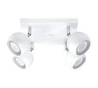Plafonnier LED moderne LOFT design spot - SOLLUX - OCULARE 4 - 4 ampoules GU10 - Blanc