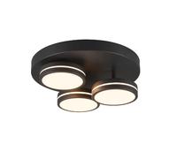 Plafonnier LED moderne Trio Franklin anthracite 35 cm