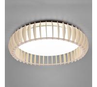 Trio-Leuchten Plafonnier LED Monte R62171930 38W bois clair/blanc 60 cm IP20