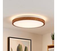 Plafonnier LED Mynte Lindby, bois clair, Salon / Salle à manger, Matière Plastique, Moderne, Plafonnier LED