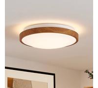 Plafonnier LED Mynte Lindby, bois clair, Salon / Salle à manger, Matière Plastique, Moderne, Plafonnier LED