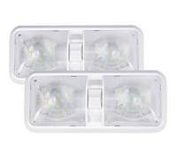 Plafonnier LED - NETBOAT - 12V - 6W - Lumière Blanche Naturelle - Lot de 2 - Interrupteur Inclus