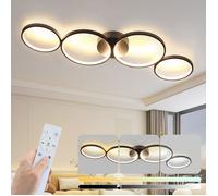 Plafonnier LED - NETTLIFE - 4 flammes anneau - 100 cm - 37W - 3000K (blanc chaud)