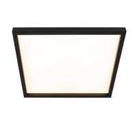 Plafonnier LED noir lampe de salon panneau de plafond carré avec rétro-éclairage, rétro-éclairage, 22W 3000Lm blanc chaud, LxLxH 42,2x42,2x4 cm