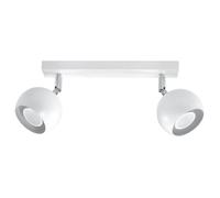 Plafonnier LED OCULARE 2 - SOLLUX - Blanc - 2 ampoules GU10 - Design Moderne LOFT Spot