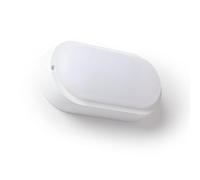 Plafonnier Led Ovale 25w Extérieur 94x198 Mm Ip65 Avec Détecteur De Mouvement Et Crépusculaire Hublot White Blanc Froid 6500k
