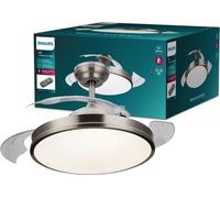 Plafonnier LED Plafond avec ventilateur ATLAS 28W + 35W CCT + télécommande Satin PHILIPS