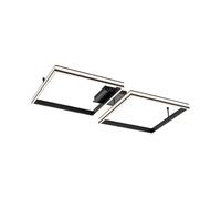 Plafonnier LED Plafonnier à intensité variable Chambre à coucher Métal noir CCT Mémoire L 104,8 cm