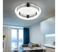 Plafonnier LED plafonnier acrylique chrome cristal décoration 28 cm salon chambre