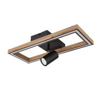 Plafonnier LED Plafonnier chambre noir mat ajustable L 50 cm