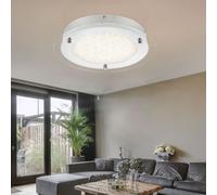Plafonnier LED plafonnier chrome miroir bord cristal design 28 cm salon chambre