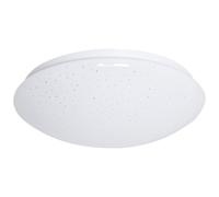 Plafonnier LED plafonnier lampe de salle à manger blanc avec effet étoile de forme ronde 33 cm, métal plastique, 24W 1860lm 6500K, H 10,2 cm