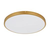 Plafonnier LED plafonnier lampe de salon lampe de salle à manger lampe de couloir, métal plastique couleur laiton, 30W 2700lm 3000K blanc chaud, D 45 cm