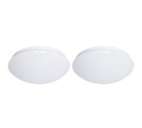 Plafonnier LED, plafonnier, luminaire salon, luminaire cuisine, ciel étoilé, métal plastique, blanc, 12 watts 840 lumens blanc neutre, D x H 26 x 9,2 cm, lot de 2