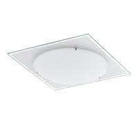 Plafonnier LED plafonnier miroir bord lampe de salon, 12W 1020lm blanc chaud, LxlxH 30x30x8,5 cm, Eglo 93415