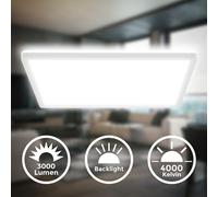 Plafonnier LED Plafonnier Panneau Plat Lumière Indirecte Salon Bureau 42cm
