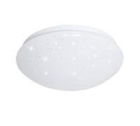 Plafonnier LED plafonnier salon lumière salle à manger lampe chambre lumière effet ciel étoilé, métal plastique blanc, 8W 560Lm 4000K blanc neutre, D 21,5 cm