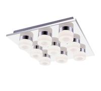 Plafonnier LED pour chambre d'amis, spot annulaire, lumière chromée, Globo 42504-9