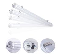Plafonnier LED pour locaux humides Lampe LED pour garage Tube LED, protégé contre les jets d'eau, 1x LED 48W 5760Lm blanc froid, L 150 cm 6x 48W 150 cm