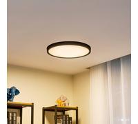 Plafonnier LED Pravin Lindby, noir, Salon / Salle à manger, Matière Plastique, Moderne, Plafonnier LED