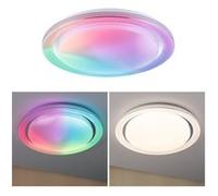 Paulmann Plafonnier LED Rainbow 70547, 1x38,5 W, RGBW, effet arc-en-ciel, dimmable, blanc-chrome