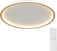 Plafonnier LED rond avec télécommande Modern blanc et or 36 W, nuances de blanc, 2880 lm, métal, dimensions : 4,5 x 50 x 50 cm, IP20, Abigali