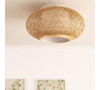 Plafonnier Led Rond Bambou Ø400 Mm Denia Naturel