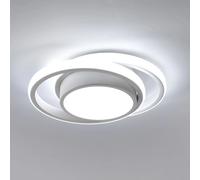 Plafonnier LED rond blanc 6500K plafonnier moderne blanc froid 32W pour chambre couloir salle de bain cuisine salon