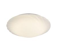 Plafonnier LED rond blanc plafonnier salon, plastique, 16W 1200lm blanc chaud, DxH 35 x 8 cm