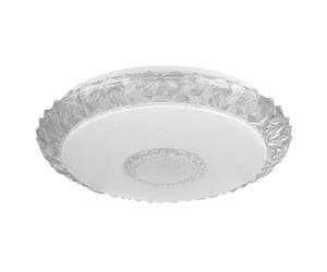 Plafonnier LED rond blanc SmartLight plafonnier rond avec application et commande vocale, couleurs réglables réglables, acrylique opale transparent diamètre x hauteur 50 x 10 cm