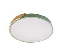 Plafonnier LED Rond Bois et Aluminium 24W CCT Sélectionnable Semi-Dari Ø418