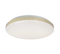 Plafonnier LED rond décoratif blanc et or Rabalux Toma 18W IP44 4000K