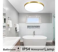 Plafonnier Led rond étanche, luminaire décoratif de plafond, idéal pour une salle de bain, une cuisine, un salon, un balcon ou une toilettes, 110 ou 30 ou 40W, 110/220V