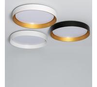 LEDKIA LIGHTING - Plafonnier LED Rond Métal | 30W CCT Sélectionnable | Éclairage 2400lm | Ø550 mm | Température de Couleur Ajustable 3000K-6000K, Noir