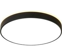 Plafonnier LED rond Modern noir et blanc 60 W, blanc chaud 3200 lm, métal, dimensions : 6,5 x 60 x 60 cm, IP20, Abigali
