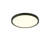 Plafonnier LED rond noir mat 30W CCT dimmable 3 niveaux, Ø40 cm