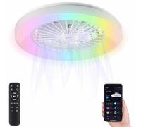 Plafonnier LED RVB CCT et ventilateur connecté VT-900.led avec commandes vocales