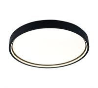Plafonnier LED salle à manger gris foncé avec variateur à 3 niveaux, métal, 1x LED 27,5W 2400 Lm blanc chaud, D 45x4,5 cm, WOFI 12056