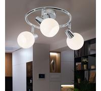 Plafonnier LED salon cocarde en verre spots étoiles effet ciel lumière Nino lights 81139306