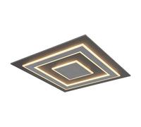 Plafonnier LED Salon Plafonnier Panneau Structure, MDF plastique métal, 50W 1900lm blanc chaud, LxlxH 60x60x4,6 cm
